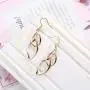 Fashion Palace Hollow Carved Helix Knot Assorted Dangle Twist Wave Filigree Teardrop Heart Peach Linear Earrings for Women Girls Teen Trendy Jewelry