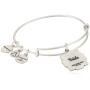 Alex and Ani Womens Bride EWB Bangle Bracelet, Rafaelian Silver, Expandable