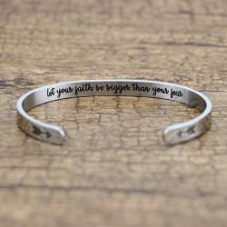 Joycuff Bracelets for Women Inspirational Mantra Cuff Bangle Friend Encouragement Christmas Birthday Gifts for Her