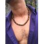 Auras by Osiris - Tiger Eye Beaded Necklace For Men - World Class Durability & Magnetic Clasp - Good Luck - Confidence - Handmade in USA Tiger Eye 10mm)