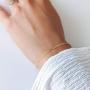 BENEIGE Gold Bracelet for Women 14K Gold Plated Cute Silver Satellite Bead Ball Oval Pearls Bold U Chain Charm Layered Link Bracelets Handmade