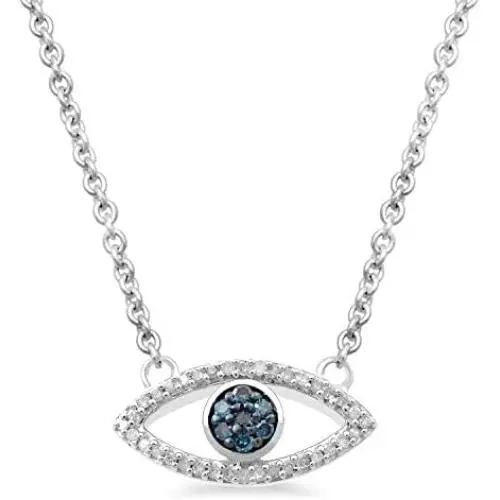 Jewelili Sterling Silver Diamond Pendant Necklace Jewelili Sterling Silver Diamond Pendant Necklace