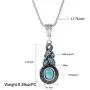 Asooll Bohemian Turquoise Necklace Chain Silver Water Drop Blue Beaded Necklace Pendant Fashion Jewelry for Women Asooll Bohemian Turquoise Necklace Chain Silver Water Drop Blue Beaded Necklace Pendant Fashion Jewelry for Women