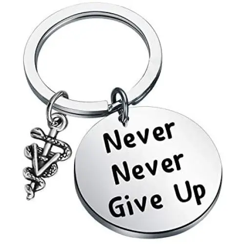 HOLLP Veterinarian Jewelry Veterinary Technician Gifts Never Never Given Up Keychain Vet Tech Jewelry Gift for Veterinarian HOLLP Veterinarian Jewelry Veterinary Technician Gifts Never Never Given Up Keychain Vet Tech Jewelry Gift for Veterinarian