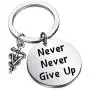 HOLLP Veterinarian Jewelry Veterinary Technician Gifts Never Never Given Up Keychain Vet Tech Jewelry Gift for Veterinarian HOLLP Veterinarian Jewelry Veterinary Technician Gifts Never Never Given Up Keychain Vet Tech Jewelry Gift for Veterinarian