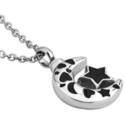 JewelryHouse Urn Ashes Holder Memorial Cremation Keepsakes, I Love You to The Moon and Back, Pendant Necklace