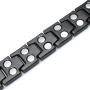 MagnetRX® Ultra Strength Magnetic Therapy Bracelet - Arthritis Pain Relief & Carpal Tunnel - Adjustable Length Magnetic Bracelets for Men (Black & Gold)