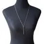 HUSION Fashion Bar Neckacle and Earrings Gold Plated Simple Bar Y Shaped Necklace and Leaves Jewelry Sets for Women Girls
