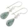 NOVICA Green Jade and .925 Sterling Silver Teardrop Shaped Dangle Earrings, Pale Green Tears