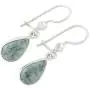NOVICA Green Jade and .925 Sterling Silver Teardrop Shaped Dangle Earrings, Pale Green Tears NOVICA Green Jade and .925 Sterling Silver Teardrop Shaped Dangle Earrings, Pale Green Tears