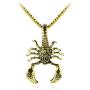 Scorpion Pendant Stainless Steel Necklace for Men Women Punk Jewelry Hiphop Rock Padlock Metal Birthday Anniversary Graduation Stylist Gift,Gold