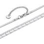 Womens Necklace 18k Necklace Stainless Steel Jewelry Women Stainless Steel Necklace Women Necklace Width 4mm Total Length 15.7inches+1.9inches Adjustable