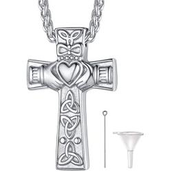 FaithHeart Custom Cremation Ashes Necklace, Stainless Steel/18K Gold Plated Urn Hold Pendant Jewelry for Women/Men- Picture/Text Custom