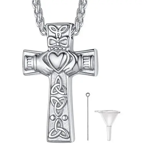 FaithHeart Custom Cremation Ashes Necklace, Stainless Steel/18K Gold Plated Urn Hold Pendant Jewelry for Women/Men- Picture/Text Custom FaithHeart Custom Cremation Ashes Necklace, Stainless Steel/18K Gold Plated Urn Hold Pendant Jewelry for Women/Men- Picture/Text Custom