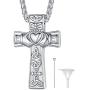 FaithHeart Custom Cremation Ashes Necklace, Stainless Steel/18K Gold Plated Urn Hold Pendant Jewelry for Women/Men- Picture/Text Custom