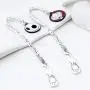 WSNANG Jack and Sally Nightmare Before Christmas Necklace Halloween Jewelry Romantic Gift