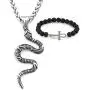 GUNGNEER Stainless Steel Egyptian Egypt Cobra Snake Pendant Necklace Protection Strength Amulet Jewelry Talisman GUNGNEER Stainless Steel Egyptian Egypt Cobra Snake Pendant Necklace Protection Strength Amulet Jewelry Talisman