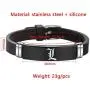 COMTRUDE Death Note L Bracelet, Stainless Steel Old English Initial Alphabet Letter Wristband COMTRUDE Death Note L Bracelet, Stainless Steel Old English Initial Alphabet Letter Wristband