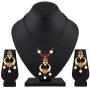 Aheli Classy Stone Beads Studded Pendant Mangalsutra Long Black Beaded Chain Indian Traditional Jewelry for Women