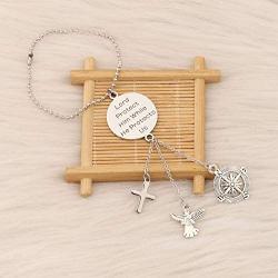 Zuo Bao Military Mom Wife Keychain Lord Protect Him While He Protects Us Gift for Soldier Military Wife/Mom