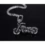 Stainless Steel Gothic Ghost Rider Motorbike Motorcycle Pendant Necklace Cool Motor Bike Biker Jewelry for Men Boy