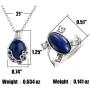 2 Packs Unisex Vampire Diaries Elena Sapphire Crystal Daylight Ring and Katherine Sapphire Crystal Pendant Daywalking Necklace 2 Packs Unisex Vampire Diaries Elena Sapphire Crystal Daylight Ring and Katherine Sapphire Crystal Pendant Daywalking Necklace