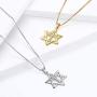 Aurora Tears 925 Sterling Silver David Star Necklace Magen Star of David Isreal Jewish Pendant Men Women Fashion Jewelry