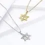 Aurora Tears 925 Sterling Silver David Star Necklace Magen Star of David Isreal Jewish Pendant Men Women Fashion Jewelry
