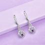 JO WISDOM Women Earrings,925 Sterling Silver Irish Celtic Claddagh Love Heart Drop & Dangle Leverback Earrings with 5A Cubic Zirconia