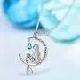Mermaid Necklace for Women 925 Sterling Silver Mermaid Beach Necklace Jewelry Gifts for Women Girls Wife Daughter