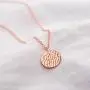 NA Dainty Full Moon Necklaces 14K Gold/Silver/Rose Gold Plated Hammered Disc Necklace Carved Full Round Moon Phase Pendant Minimalist Jewelry