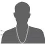 14k White Solid Gold Miami Cuban Link Chain Necklace, Width 5.8mm 14k White Solid Gold Miami Cuban Link Chain Necklace, Width 5.8mm