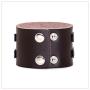 Nsitbbuery Hip Hop Alloy Cuff Wristband Wide Leather Bracelet