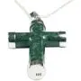 NOVICA .925 Sterling Silver and Natural Jade Cross Pendant Necklace, 18'', Maya Hope, Hand Made NOVICA .925 Sterling Silver and Natural Jade Cross Pendant Necklace, 18'', Maya Hope, Hand Made