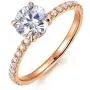 HAFEEZ CENTER 14K Solid Gold Demi Comfort Fit 1ct D-E Color Round Brilliant Cut Moissanite Engagement Ring HAFEEZ CENTER 14K Solid Gold Demi Comfort Fit 1ct D-E Color Round Brilliant Cut Moissanite Engagement Ring