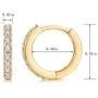 Kainier Mini Hoop Earrings 18K Gold Plated Cubic Zirconia Ear Cuff Earrings Huggie Hoop Cartilage Earring Hypoallergenic Jewelry for Women and Girls Rose/Gold