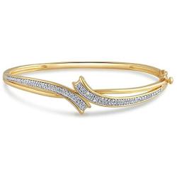 Wedding Designer Diamond Accent Prong Set Round-cut Diamond Ethnic Bangle Bracelet Bridal Fashion Jewelry for Women Teen Girls Her | by La4ve Diamonds |Gift Box Included