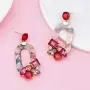 BSJELL Acrylic Resin Dangle Earrings For Women Statement Floral Tortoise Shell Hoop Earrings Crystal Multicolor Oval Geometric Drop Earrings Fashion Jewelry