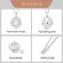 CDE Freshwater Pearl Jewelry Set for Wedding Anniversary 925 Sterling Silver Rose-Shaped Pearl Necklace and Earring with Cubic Zirconia Valentines Day Jewelry Gift Birthday Gift for Mom Women Wife Girls Her