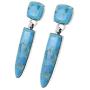 Turquoise Earrings 925 Sterling Silver & Genuine Turquoise (Choose Color)