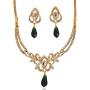 Touchstone Indian Bollywood Intricately Crafted Diamond Look Rhinestone Crystal Colorful Wedding Designer Jewelry Necklace Set in Gold and Silver Tone for Women.
