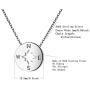 Graduation Gift S925 Sterling Silver Dainty Compass Friendship Necklace For Women