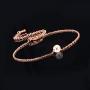 VU100 Hypoallergenic Initial Letter Bracelet for Women Teen Girls Mom Daughter Girlfriend Wife, Silver/Gold/Rose Gold, 316L Stainless Steel Disc Alphabet Adjustable Chain Jewelry Gifts