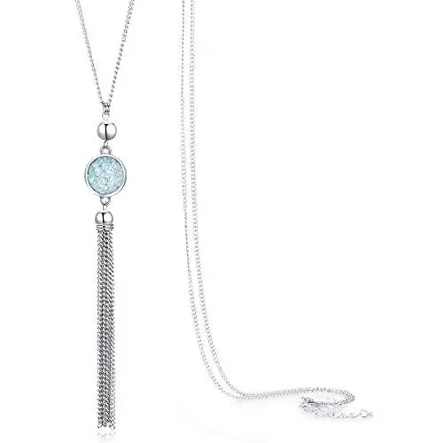 Jude Jewelers Vintage Long Sweater Necklace Chain Pendant Tassel Bohemian Classical Retro Style Jude Jewelers Vintage Long Sweater Necklace Chain Pendant Tassel Bohemian Classical Retro Style