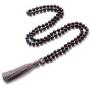 PNEIME Sandalwood Mala Beads 108 Necklace, Wood Mala Necklace, Hand Knotted Tibetan Wooden Prayer beads, Japa Mala Meditation Beads Yoga Necklace