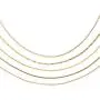 AMYJANE 5 Pack Necklace Chain for Women Stainless Steel 5 Style Link Cable Chain Ball Chain Box Chain Snake Chain Lip Chain Necklace with Lobster Clasp for DIY Jewelry Making (16+2)