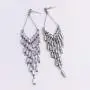SELOVO Long Chain Tassel Wedding Clear Drop Dangle Earrings Rhinestone Zircon Crystal Silver Tone SELOVO Long Chain Tassel Wedding Clear Drop Dangle Earrings Rhinestone Zircon Crystal Silver Tone