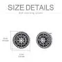 Sterling Silver Antiqued Sunflower Earrings Bohemian Oxidation Sunflower Earrings Vintage Jewelry for Women, Girl