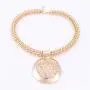 Fashion African Jewelry Set Round Pendant Gold Color Dubai Big Necklace Earrings Wedding Sets Gift For Women Fashion African Jewelry Set Round Pendant Gold Color Dubai Big Necklace Earrings Wedding Sets Gift For Women