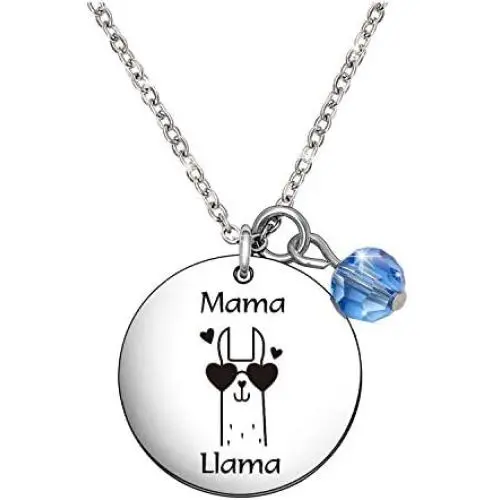 De&ai Mama Llama Charm Necklace Animal Mama Llama Jewelry for Moms Grands Women Christmas Birthday Gift De&ai Mama Llama Charm Necklace Animal Mama Llama Jewelry for Moms Grands Women Christmas Birthday Gift